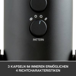 Blue Microphones Yeti &Aacute;ll&oacute; Sz&aacute;m&iacute;t&oacute;g&eacute;pes mikrofon &Aacute;tviteli m&oacute;d:Vezet&eacute;kes, USB Vezet&eacute;kes, USB Fekete (988-000229)