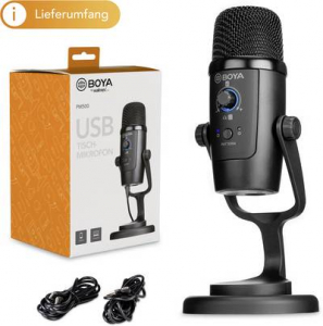 Boya Audio PM500 &Aacute;ll&oacute; USB-s mikrofon &Aacute;tviteli m&oacute;d:Vezet&eacute;kes, USB Talp, Vezet&eacute;kkel USB-C, USB-A, Audio, 2.0 (3,5 mm jack) Vezet&eacute;kes, USB (23085)