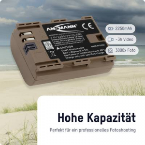 Ansmann Kamera-Akku A-Can LPE6 NH Kamera akku Megfelelő eredeti akku (kamera) LP-E6 7.4 V 2250 mAh (1400-0083)