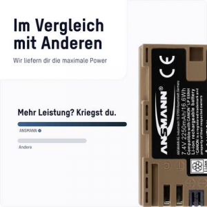 Ansmann Kamera-Akku A-Can LPE6 NH Kamera akku Megfelelő eredeti akku (kamera) LP-E6 7.4 V 2250 mAh (1400-0083)