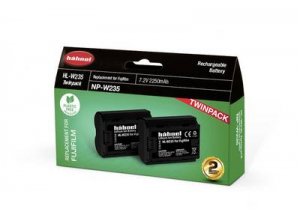H&auml;hnel Fototechnik HL-W235, 2er Kamera akku Megfelelő eredeti akku (kamera) NP-W235 7.2 V 2250 mAh (10001611)