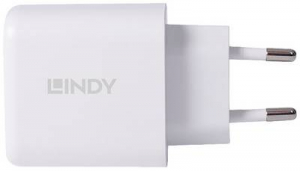 Lindy 30W USB Type A & C Charger USB-s t&ouml;ltők&eacute;sz&uuml;l&eacute;k 30 W 1x USB-A, 1x USB-C Feh&eacute;r Belt&eacute;r (73424)