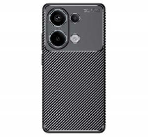 Szilikon telefonv&eacute;dő (&uuml;t&eacute;s&aacute;ll&oacute;s&aacute;g, l&eacute;gp&aacute;rn&aacute;s sarok, karbon minta) FEKETE Xiaomi Poco M6 Pro 4G / Redmi Note 13 Pro 4G "Gigapack csomagol&aacute;s" (GP-157172