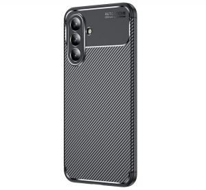 Szilikon telefonv&eacute;dő (&uuml;t&eacute;s&aacute;ll&oacute;s&aacute;g, l&eacute;gp&aacute;rn&aacute;s sarok, karbon minta) FEKETE Samsung Galaxy A36 5G (SM-A366) "Gigapack csomagol&aacute;s" (GP-166425)