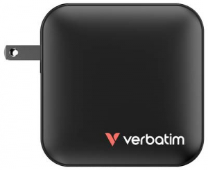 Verbatim Mini GaN Charger &Uacute;ti t&ouml;ltőadapter 165 W 1x USB-A, 3x USB-C Power Delivery, USB PD 3.1, QC 3.0 Fekete Gyorst&ouml;ltő, GaN, Eur&oacute;pai adapterrel, UK