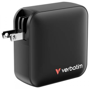 Verbatim Mini GaN Charger &Uacute;ti t&ouml;ltőadapter 165 W 1x USB-A, 3x USB-C Power Delivery, USB PD 3.1, QC 3.0 Fekete Gyorst&ouml;ltő, GaN, Eur&oacute;pai adapterrel, UK