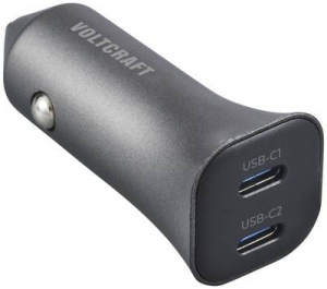 VOLTCRAFT CPS-40W/ 2 VC-RA401 USB-s t&ouml;ltők&eacute;sz&uuml;l&eacute;k 40 W 2x USB-C Power Delivery 3.0 Ez&uuml;st-fekete Szem&eacute;lyg&eacute;pkocsi (VC-15257660)