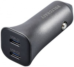 VOLTCRAFT CPS-40W/ 2 VC-RA401 USB-s t&ouml;ltők&eacute;sz&uuml;l&eacute;k 40 W 2x USB-C Power Delivery 3.0 Ez&uuml;st-fekete Szem&eacute;lyg&eacute;pkocsi (VC-15257660)
