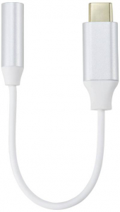 Renkforce USB-C, Audio Csatlakoz&oacute;k&aacute;bel [1x USB-C - 1x Audio, sztereo (3.5 mm jack)] 0.1 m Feh&eacute;r (RF-6056890)