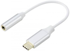 Renkforce USB-C, Audio Csatlakoz&oacute;k&aacute;bel [1x USB-C - 1x Audio, sztereo (3.5 mm jack)] 0.1 m Feh&eacute;r (RF-6056890)