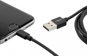 Ansmann Apple iPad/iPhone/iPod T&ouml;ltők&aacute;bel [1x USB 2.0 dug&oacute;, A t&iacute;pus - 1x Apple Dock dug&oacute; Lightning] 2.00 m Fekete (1700-0079)