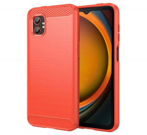 Szilikon telefonv&eacute;dő (&uuml;t&eacute;s&aacute;ll&oacute;s&aacute;g, l&eacute;gp&aacute;rn&aacute;s sarok, sz&aacute;lcsiszolt, karbon minta) PIROS Samsung Galaxy Xcover 7 Pro (SM-G766) "Gigapack csomagol&aacute;s" (GP-