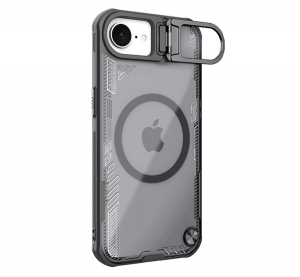 Nillkin ICEBLADE PROP szilikon telefonv&eacute;dő (&uuml;t&eacute;s&aacute;ll&oacute;s&aacute;g, kit&aacute;maszt&oacute;, MagSafe) FEKETE Apple iPhone 16e (GP-170314)