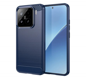 Szilikon telefonv&eacute;dő (&uuml;t&eacute;s&aacute;ll&oacute;s&aacute;g, l&eacute;gp&aacute;rn&aacute;s sarok, sz&aacute;lcsiszolt, karbon minta) S&Ouml;T&Eacute;TK&Eacute;K Xiaomi 15 "Gigapack csomagol&aacute;s" (GP-167786)