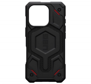 UAG MONARCH PRO szilikon telefonv&eacute;dő (erős &uuml;t&eacute;s&aacute;ll&oacute;s&aacute;g, textil minta, MagSafe) FEKETE Apple iPhone 16 Pro (114456113940)