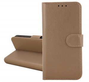 Tok &aacute;ll&oacute;, bőr hat&aacute;s&uacute; (FLIP, oldalra ny&iacute;l&oacute;, k&aacute;rtyazseb, asztali tart&oacute;) ARANY Xiaomi Poco C65 / Redmi 13C 5G / Redmi 13C 4G "Gigapack csomagol&aacute;s" (GP-17