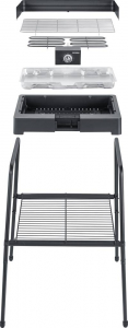 Severin PG 8566 Asztali grill Elektromos Visszajelző l&aacute;mpa Fekete (856600)