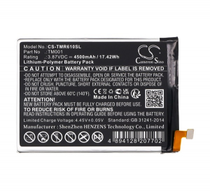 Cameron Sino Li-Polymer akku (3.87V / 4500mAh, T-Mobile TM001 kompatibilis) FEKETE T Phone Pro 5G (2022) (CS-TMR610SL)