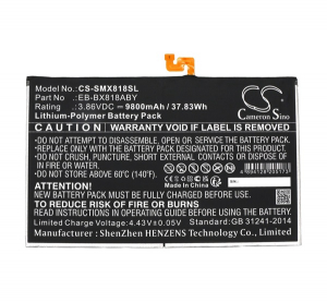 Cameron Sino Li-Polymer akku (3.86V / 9800mAh, Samsung EB-BX818ABY kompatibilis) FEKETE Samsung Galaxy Tab S9 Plus LTE (SM-X816) / Galaxy Tab S9 Plus