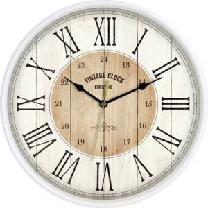 EUROTIME Kvarc Fali&oacute;ra 30.5 cm Feh&eacute;r (81748-07)