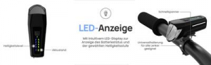 Fischer Fahrrad PLUS 110 + TWIN STOP Ker&eacute;kp&aacute;r vil&aacute;g&iacute;t&aacute;s k&eacute;szlet LED Fekete (50686)