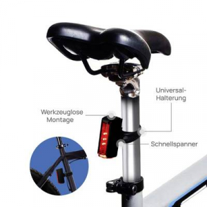 Fischer Fahrrad PLUS 110 + TWIN STOP Ker&eacute;kp&aacute;r vil&aacute;g&iacute;t&aacute;s k&eacute;szlet LED Fekete (50686)