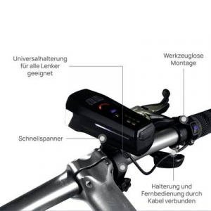 Fischer Fahrrad Ker&eacute;kp&aacute;r f&eacute;nysz&oacute;r&oacute; LED Elemekről &uuml;zemeltetett Fekete (50690)