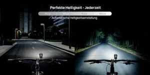 Fischer Fahrrad Ker&eacute;kp&aacute;r f&eacute;nysz&oacute;r&oacute; LED Elemekről &uuml;zemeltetett Fekete (50690)