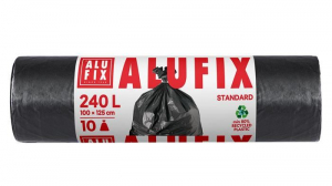 ALUFIX Szemeteszs&aacute;k 240 l10 db 100x125cm fekete (MS240ROLUNINEW)