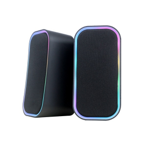 OMEGA Hangsz&oacute;r&oacute; 6W, sztereo 2.0, torony, Bluetooth, RMS, RGB, 3,5mm jack, USB, fekete (OGG135)