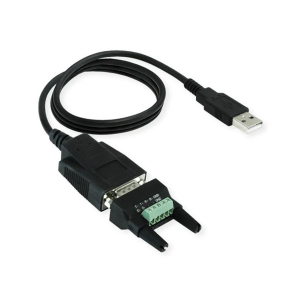 Roline K&aacute;bel USB-A - RS422/485, konverter, M/M, 1,2m, fekete (12.02.1174-5)