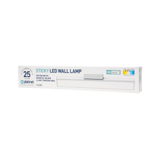 Platinet M&aacute;gneses LED fali l&aacute;mpa, mozg&aacute;s&eacute;rz&eacute;kelős, be&eacute;p&iacute;tett akkumul&aacute;torral, 170 Lm, 3W, 2400mAh, feh&eacute;r (PLL003)