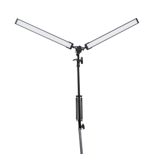 Platinet Asztali l&aacute;mpa 20W, 500Lm, flexibilis, LED, rajzasztali l&aacute;mpa, dupla l&aacute;mpatest, fekete (PDLD20)