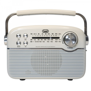 Trevi RA 7F50 BT Hordozhat&oacute; vintage napelemes r&aacute;di&oacute;, Bluetooth-tal, USB &eacute;s SD k&aacute;rtya bemenettel kr&eacute;mfeh&eacute;r sz&iacute;nben (0RA7F50001-F)