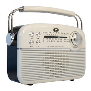 Trevi RA 7F50 BT Hordozhat&oacute; vintage napelemes r&aacute;di&oacute;, Bluetooth-tal, USB &eacute;s SD k&aacute;rtya bemenettel kr&eacute;mfeh&eacute;r sz&iacute;nben (0RA7F50001-F)