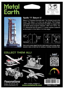 Metal Earth F&eacute;m &eacute;p&iacute;tők&eacute;szlet Apollo Saturn V kil&ouml;vő&aacute;ll&aacute;ssal (502517)