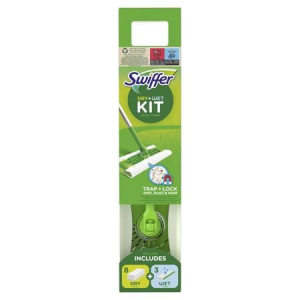 SWIFFER Sweeper Kezdők&eacute;szlet, felmos&oacute;, nedves- &eacute;s sz&aacute;raz ut&aacute;nt&ouml;ltővel (PG600005)