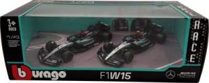 Bburago F1 Mercedes AMG W15E &acute;24 2er-Set 1:43 Aut&oacute;modell (18-38201)