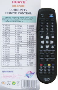 Daewoo  LCD utángyártott távirányító (RM-827DC)