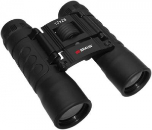 Braun Phototechnik T&aacute;vcső  10 x 25 mm Tető&eacute;lprizm&aacute;s Fekete (20122)