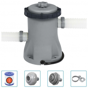 Bestway Medence szűrő (Pap&iacute;r, 1-es t&iacute;pus 1249 liter/&oacute;ra) sz&uuml;rke (56439)