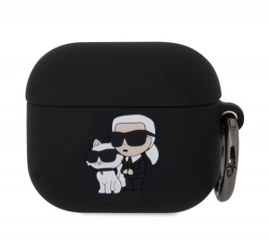 CG MOBILE KARL LAGERFELD 3D LOGO NFT KARL AND CHOUPETTE szilikon tok (karab&iacute;ner) FEKETE Apple AirPods 3 (KLA3RUNKC)