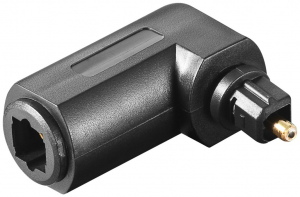 Goobay Optikai kábel toldó és adapter, TOSLINK aljzat - 3.5mm dugó 90° (11925)