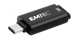 Emtec Pendrive, 32GB, USB-C 3.2,  "D400 Type-C", fekete (UE32GUC)