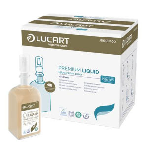 Lucart Foly&eacute;kony szappan, ut&aacute;nt&ouml;ltő, 1 liter,  "IDENTITY Premium", meleg narancs (KHH803)