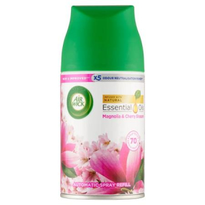 Air Wick Illatos&iacute;t&oacute; k&eacute;sz&uuml;l&eacute;k ut&aacute;nt&ouml;ltő, automata, 250 ml,  "Freshmatic", magn&oacute;lia &eacute;s cseresznye (KHT1285)