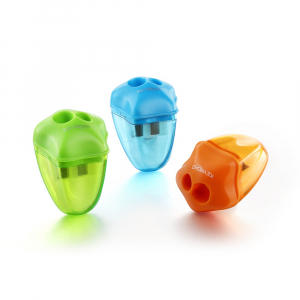 Keyroad Hegyező 2 lyuk&uacute; tart&aacute;lyos 24 db/display  Starfish vegyes sz&iacute;nek (KR970973)