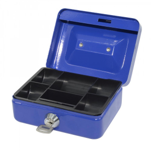 Bluering Pénzkazetta fém 125x55x95 mm kicsi  kék