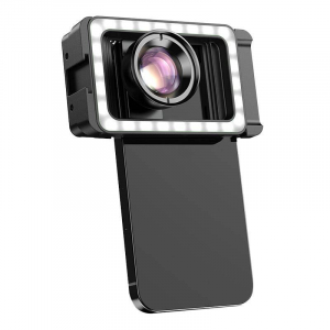 Apexel mobil objektív 100mm makró LED-del fekete (APL-HB100FL23)