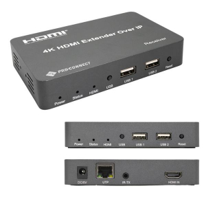 PROCONNECT Extender HDMI Over IP Vevő egys&eacute;g, KVM, USB, IR, XR vevő, 150m-ig (1 darabos kiszerel&eacute;s) (PC-EX150M-KVM-RX)